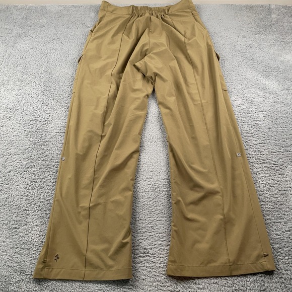 Royal Robbins Pants Womens 12 Khaki Cargo Wide Leg Stretch Hiking Outdoor Roll - Picture 6 of 11